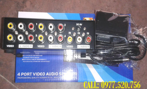 Bộ chia AV 4 cổng ( Bộ chia AV 1 ra 4) MT-viki MT-104AV